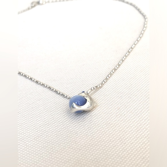 Silver Dolphin Charm Necklace - Picture 3 of 6